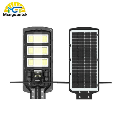 Lampadaire solaire LED avec caméra de surveillance IA 2-en-1, 450W