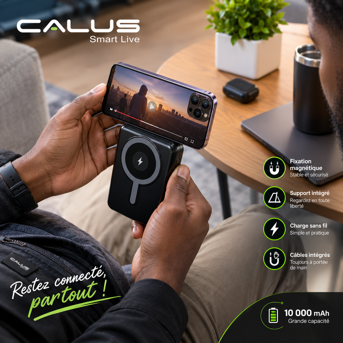 CALUS Smart Live – Power Bank Magnétique MagSafe