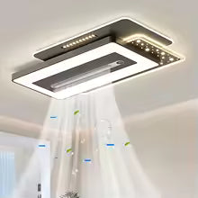 Panneau mural décoratif LED avec ventilateur et veilleuse étoilée