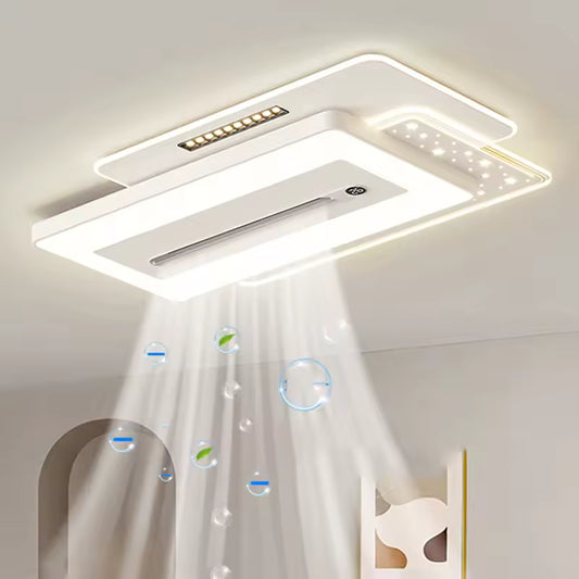 Panneau mural décoratif LED avec ventilateur et veilleuse étoilée
